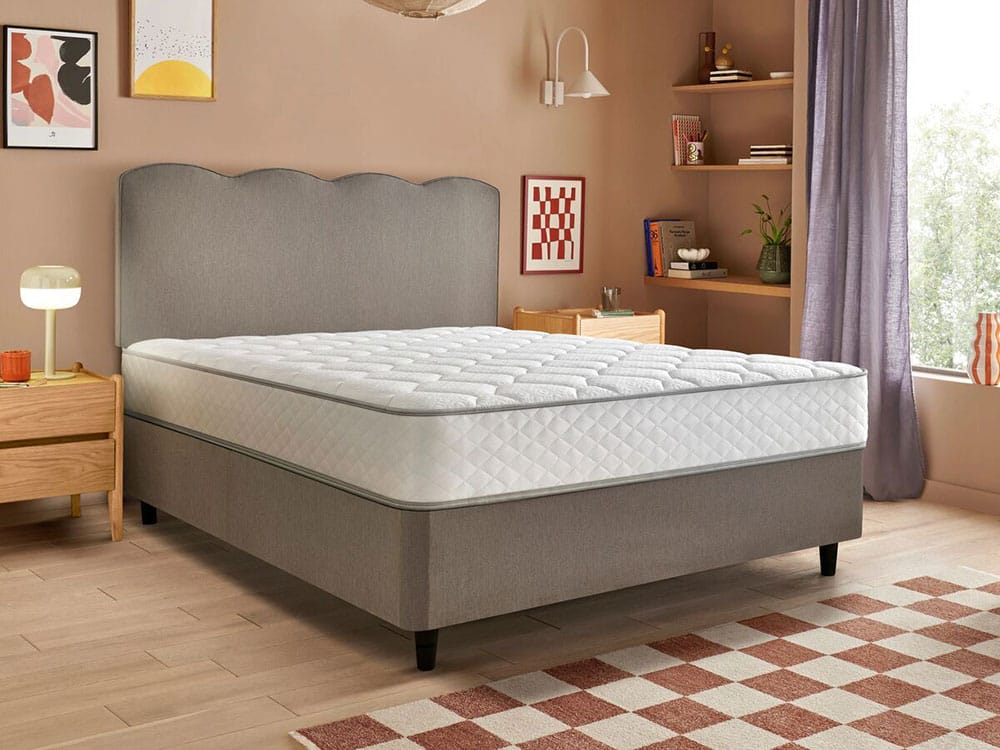 A undressed Divan bed from Silentnight's Memory range